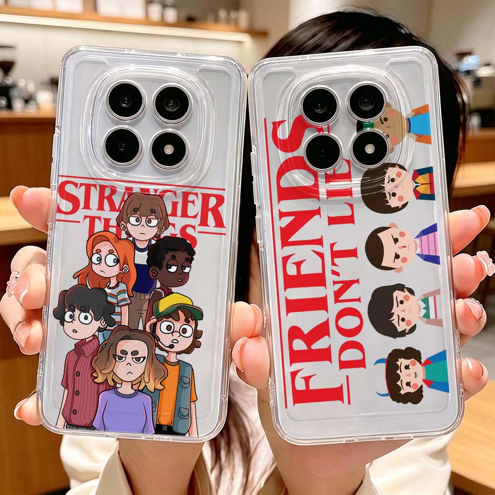 Xiaomi Redmi Note 13 - Casing Ponsel Transparan Pelindung Motif Kartun