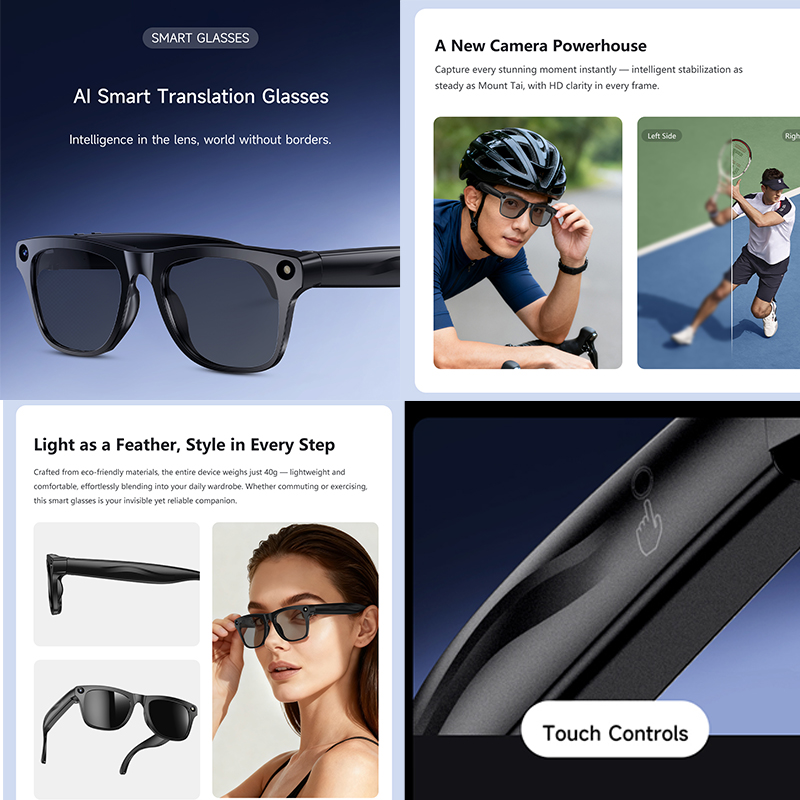 Kacamata Pintar 4K UHD dengan  - Smart Glasses Lens ulasan dan harga